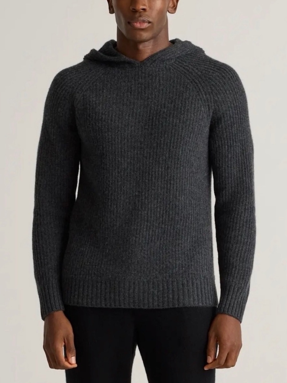 NWT Quince Men's Mongolian Cashmere Fisherman Pullover Hoodie Large